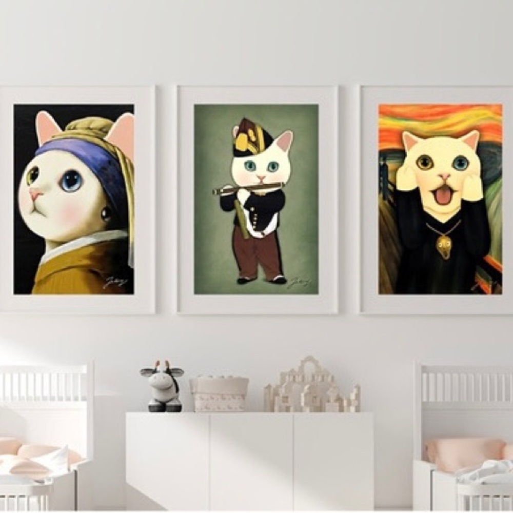 Fancy cat prints